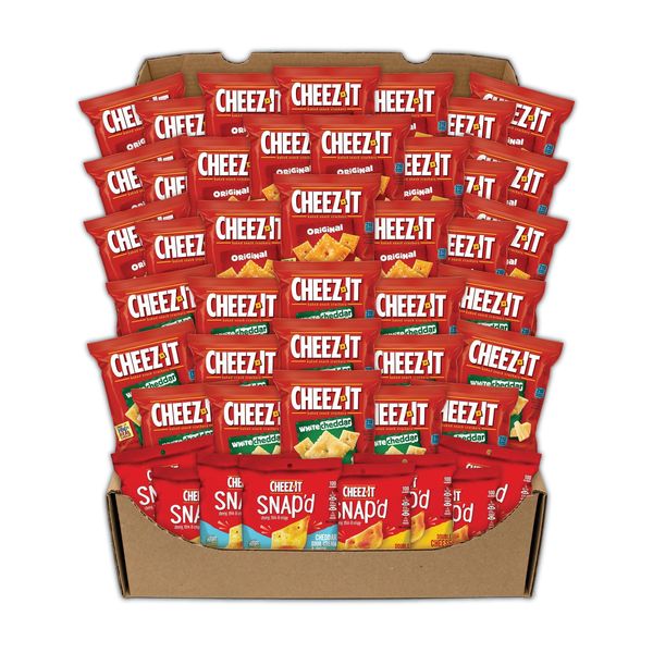 Cheez-It Baked Snack Crackers Variety Pack, (8) 0.75 oz/(37) 1.5 oz Bags, PK45 700-00122